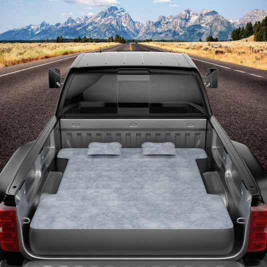Truck Bed Air Mattress Inflatable Air Mattress For 5.5-5.8ft Short Truck Pickup Air Mattress For Camping Outdoor Bed Mattress For Travel Quick Inflation Mattress With Carry Bag - Enfance-Heureuse