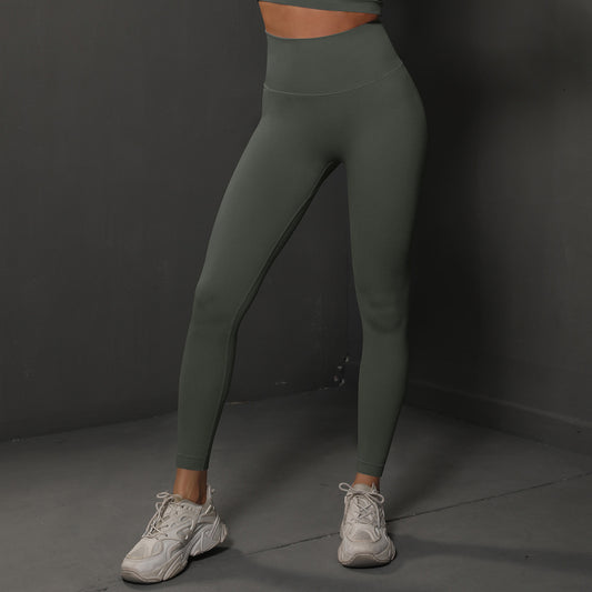 High Waist Seamless Yoga Pants Women's Solid Color Full Length Leggings Fitness Hip Up Running Sport Gym Legging Outfits - Enfance-Heureuse