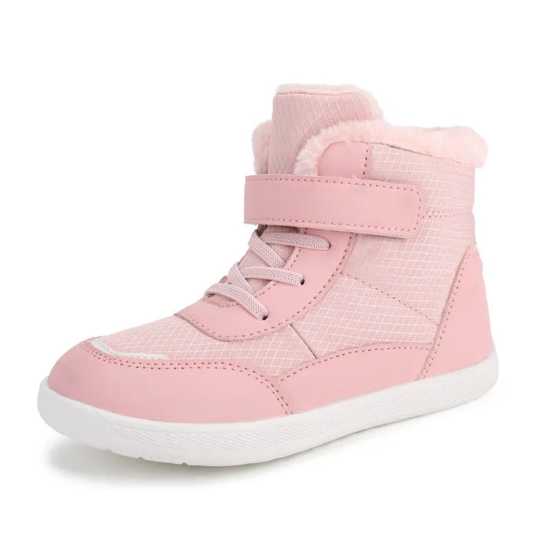 Children's High-top With Velvet Thick Wide-toe Cotton-padded Shoes Outdoor Keep Warm Snow Boots