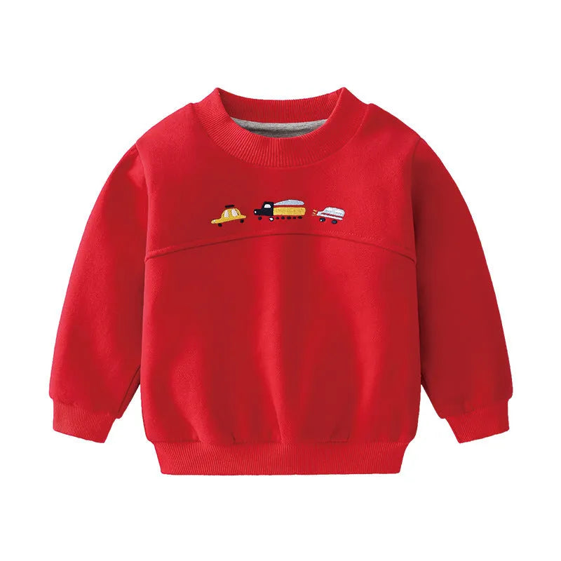 Nouveau pull de voiture de dessin animé de vêtements pour enfants