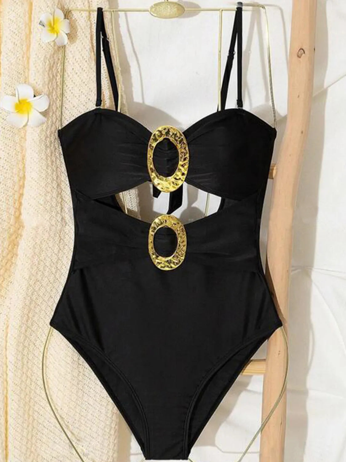 Cutout Sweetheart Neck One-Piece Swimwear - Enfance-Heureuse