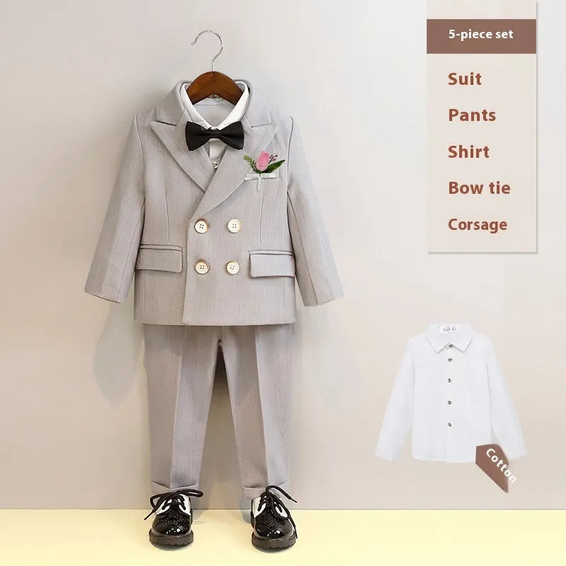 Boys' Spring And Autumn Suit Vest Set