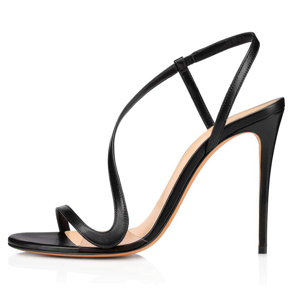 European And American Fish Mouth Strap Stiletto Women's Shoes - Enfance-Heureuse