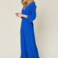 Double Take Full Size Surplice Wide Leg Jumpsuit with Pockets - Enfance-Heureuse