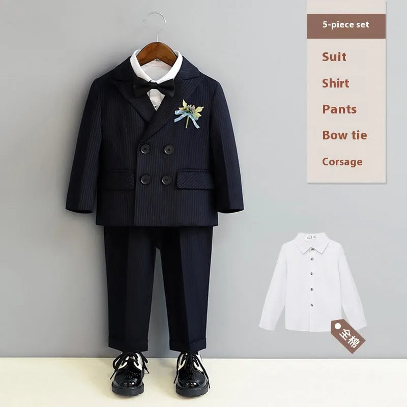 Boys' Spring And Autumn Suit Vest Set