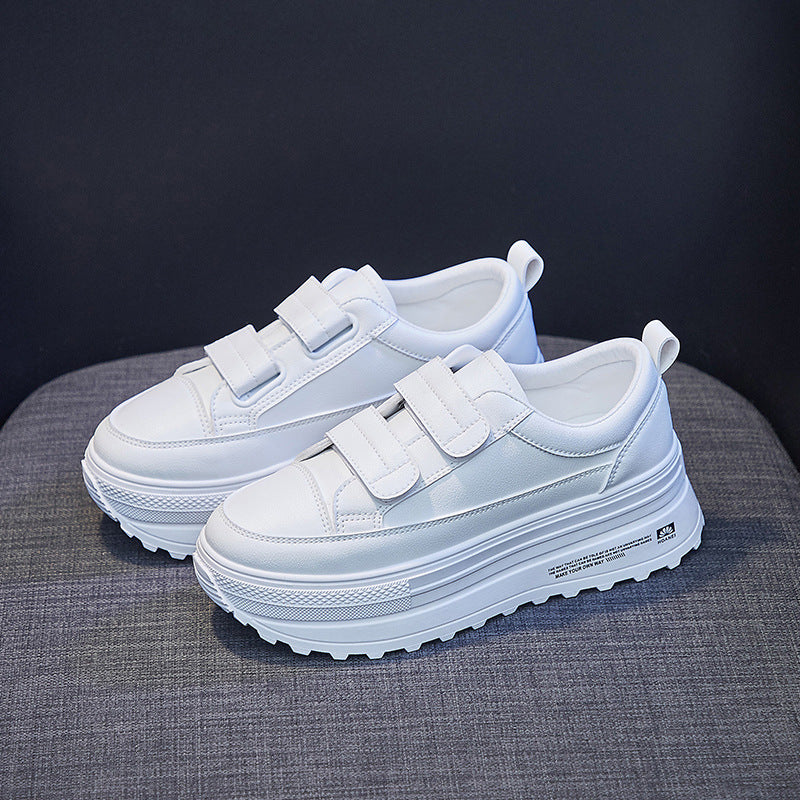 Women's Casual Spring And Autumn Thick Sole Platform White Shoes