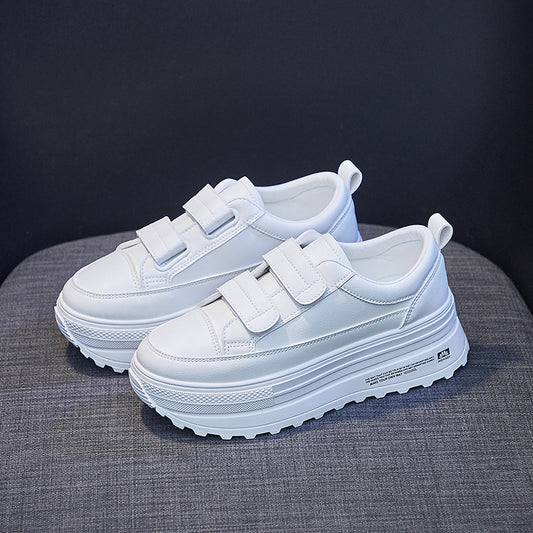 Women's Casual Spring And Autumn Thick Sole Platform White Shoes - Enfance-Heureuse