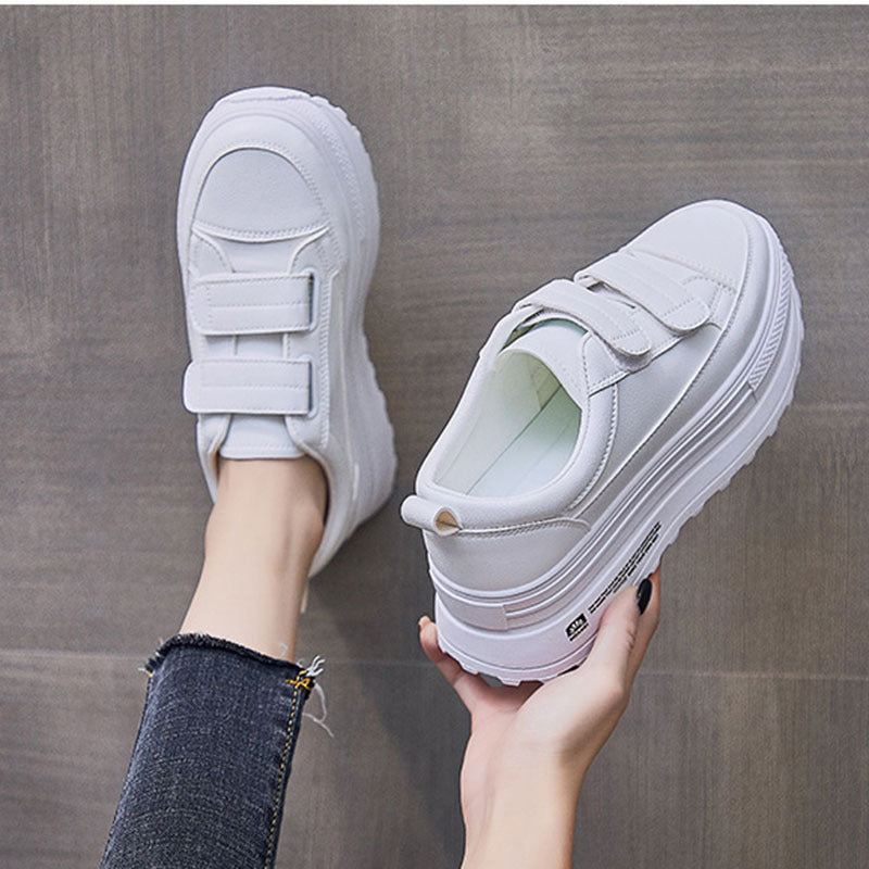 Women's Casual Spring And Autumn Thick Sole Platform White Shoes