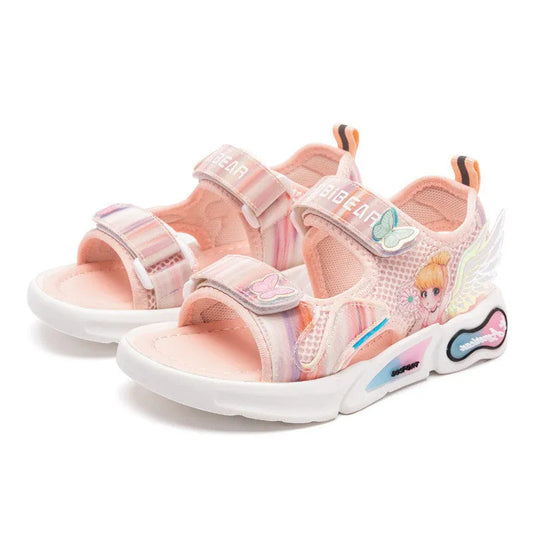 Harpy Bear Zapatos para el sol para niños, zapatos de princesa, sandalias para niñas, zapatillas transpirables de dibujos animados lindos