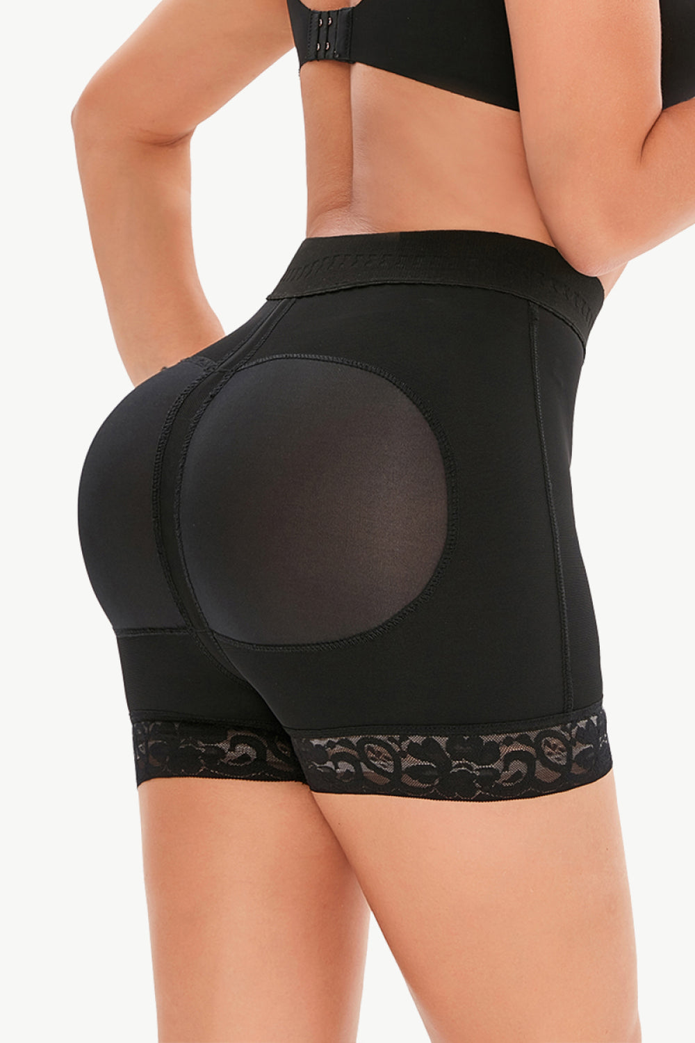 Full Size Pull-On Lace Trim Shaping Shorts - Enfance-Heureuse