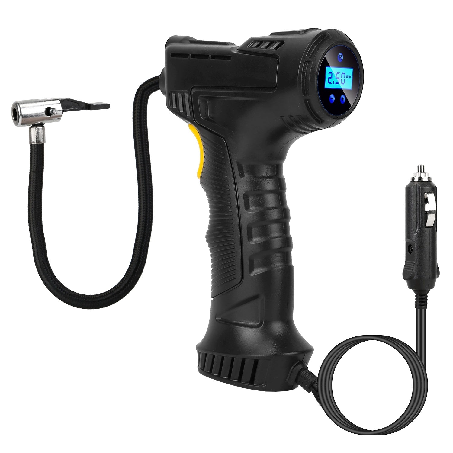 Portable Car Tire Inflator DC 12V Digital Car Air Compressor Electric Air Inflator With LED Light 150PSI - Enfance-Heureuse