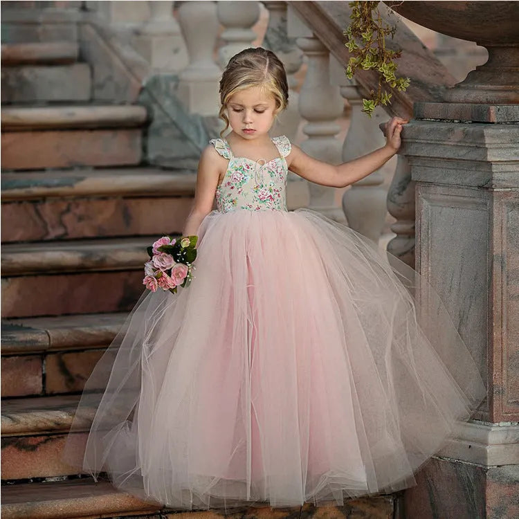 Girls Performance Costume Children's Dress Wedding Dress Princess