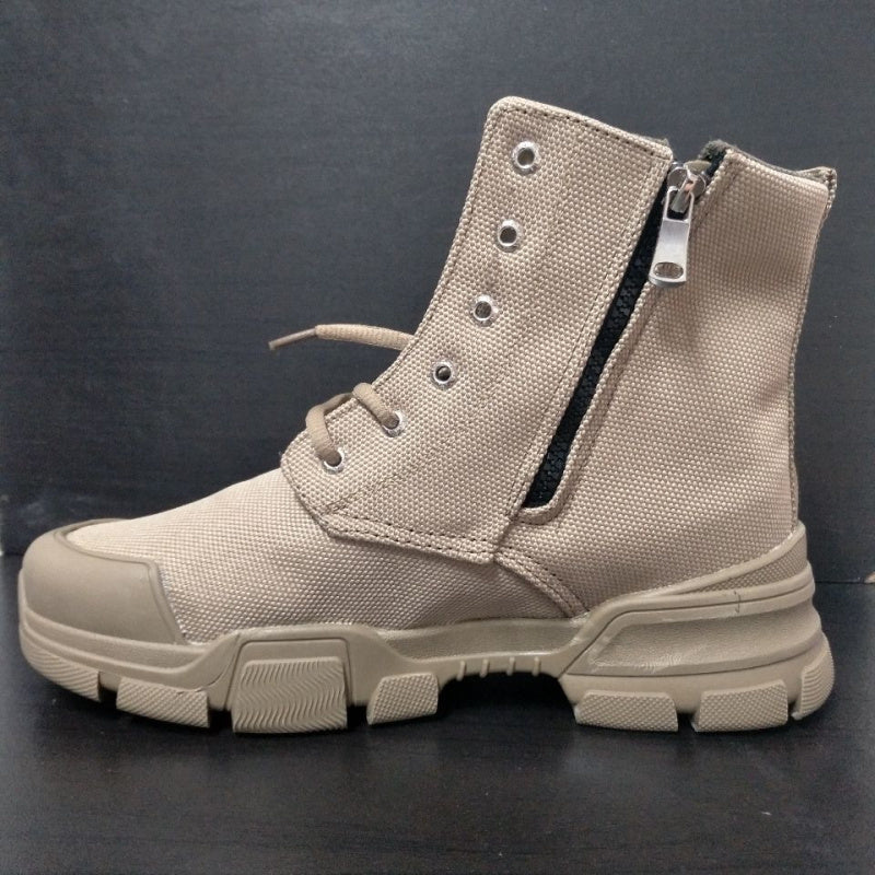 High-top Labor Protection Tooling Canvas Martin Boots Thick Bottom Waterproof