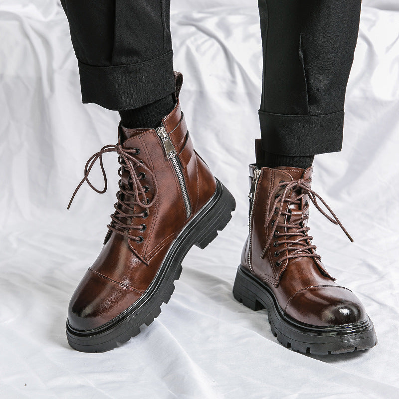 New Mid-top Round Head Chelsea Men's Boots