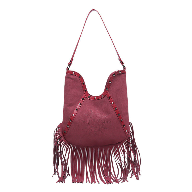 Fashion Rivet Shoulder Large-capacity Crossbody Bag - Enfance-Heureuse