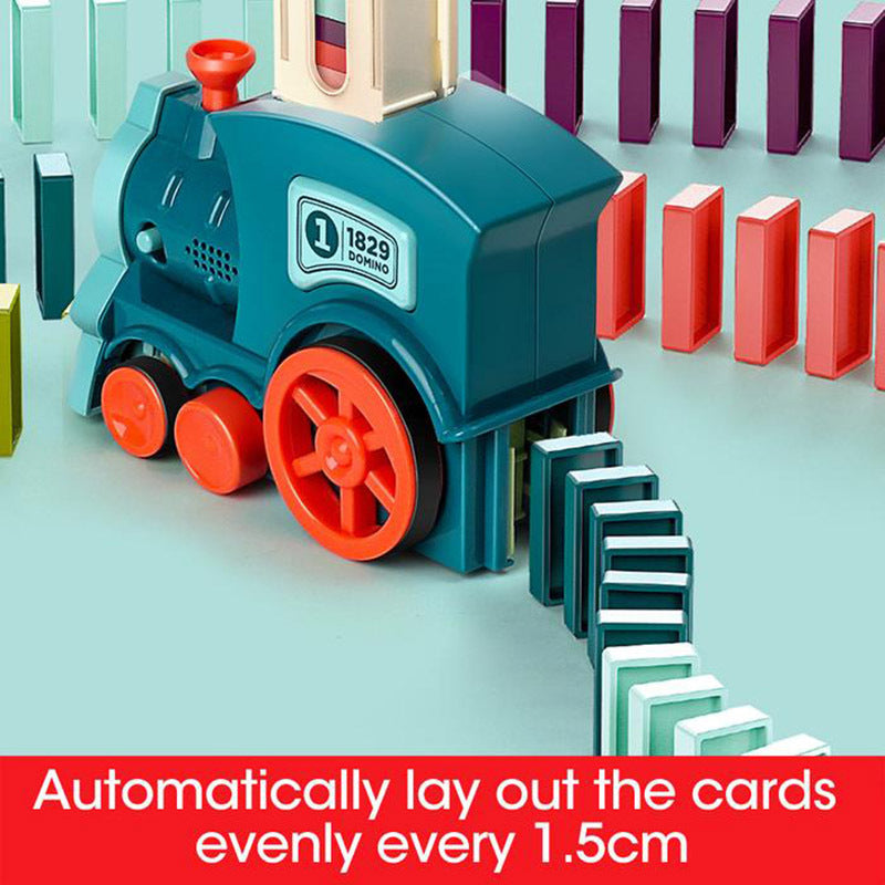 Domino Train Toys Baby Toys Car Puzzle Automatic Release Licensing Electric Building Blocks Train Toy - Enfance-Heureuse