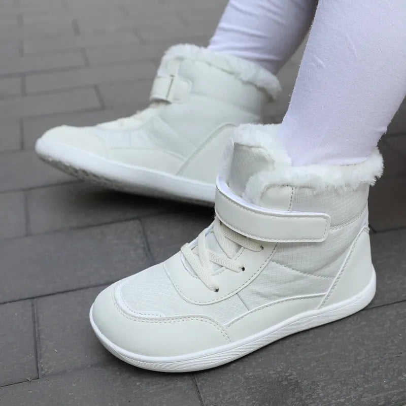 Children's High-top With Velvet Thick Wide-toe Cotton-padded Shoes Outdoor Keep Warm Snow Boots