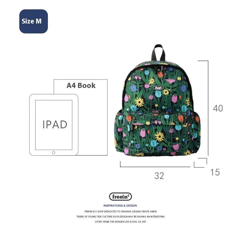 Original Niche Printed Backpack For Women