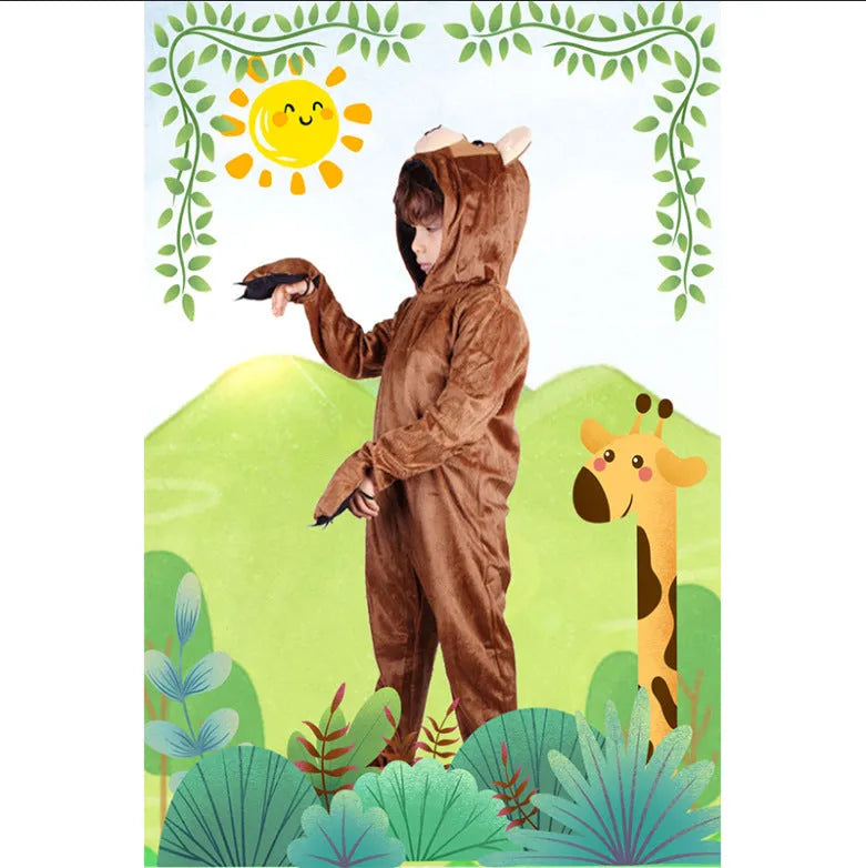 Children's Animal Brown Bear Modeling Costume Props