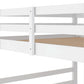 Full Over Full Bunk Bed With Ladder, White - Enfance-Heureuse