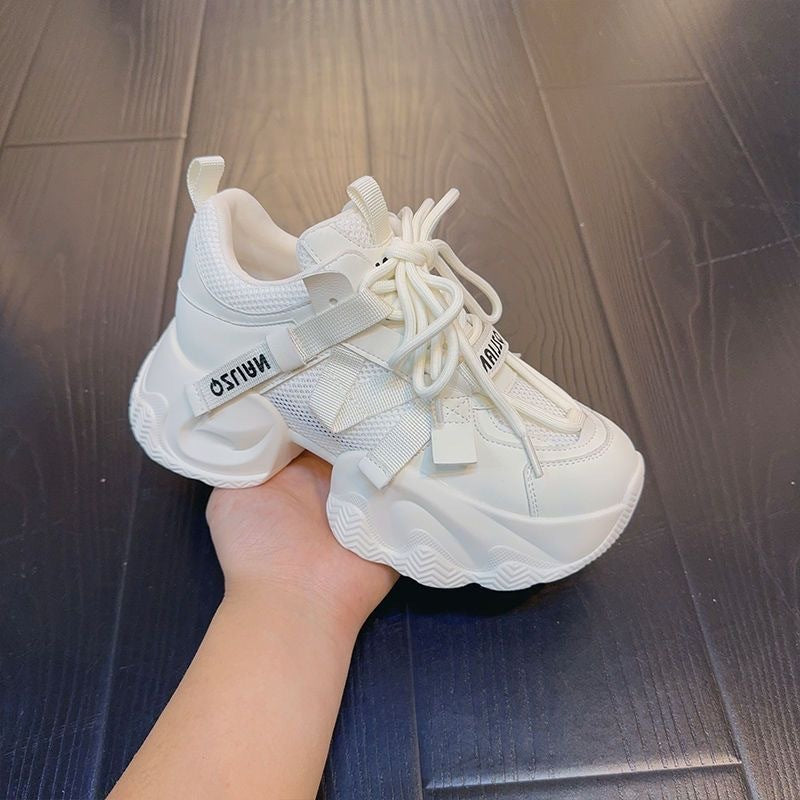 Fashion Thick Bottom Sneaker Women's All-match - Enfance-Heureuse
