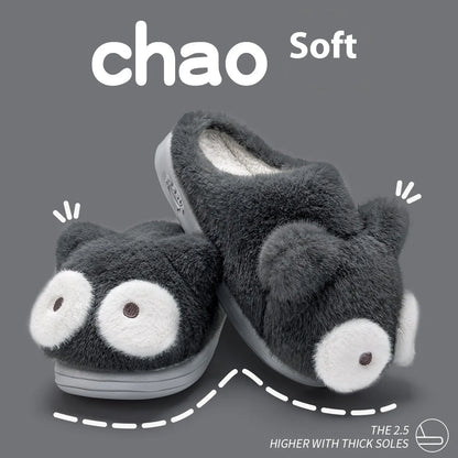 Pantoufles chaudes à semelles épaisses et antidérapantes pour usage domestique - Enfance-Heureuse
