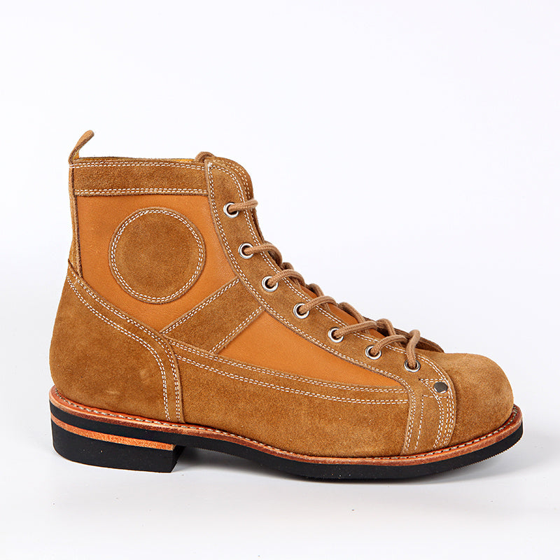 Leather Stitching Paratrooper Work Ankle Boots - Enfance-Heureuse