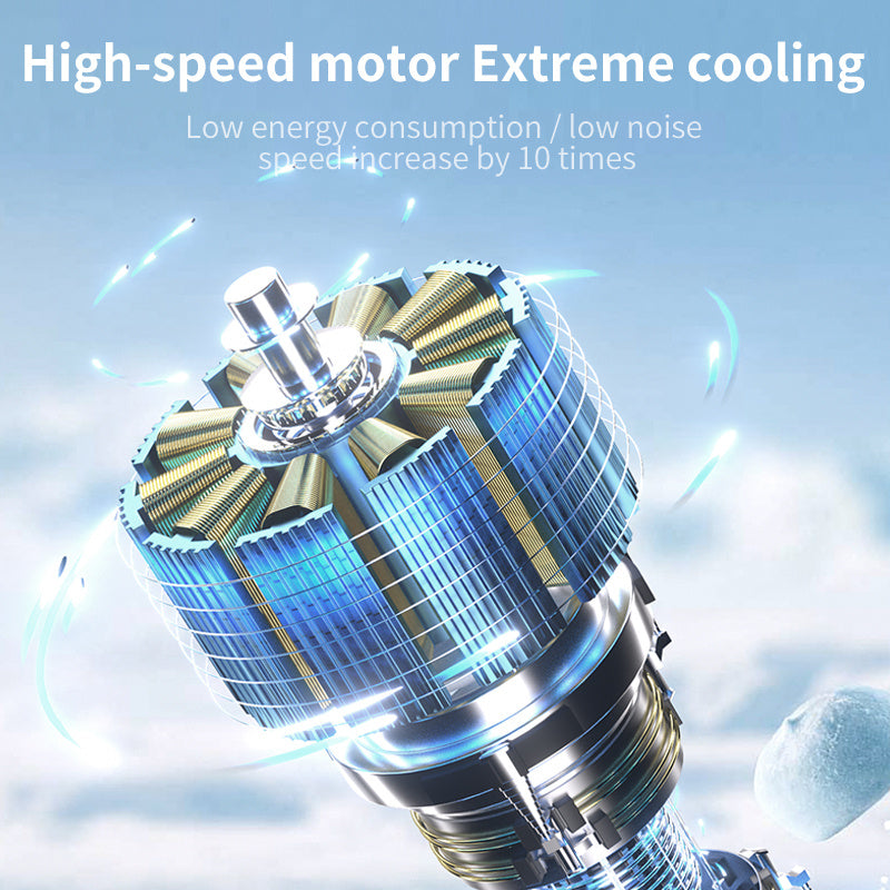 Portable Handheld Fan, Speed Adjustable Turbo Mini Fan, Reduced Temperature Mode, Rechargeable Digital Display Foldable Personal Fan With Night Light, Suitable For Women Men Outdoor - Enfance-Heureuse