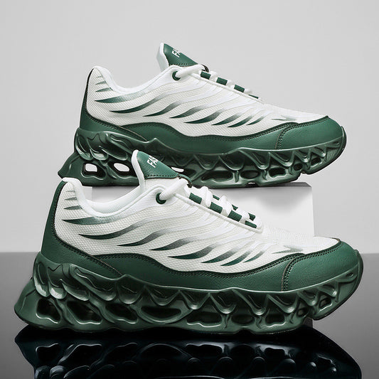 Men's Lace-up Sneakers Thick-soled Daddy Vulcanized Shoes Outdoor Running Sports Casual Shoes - Enfance-Heureuse