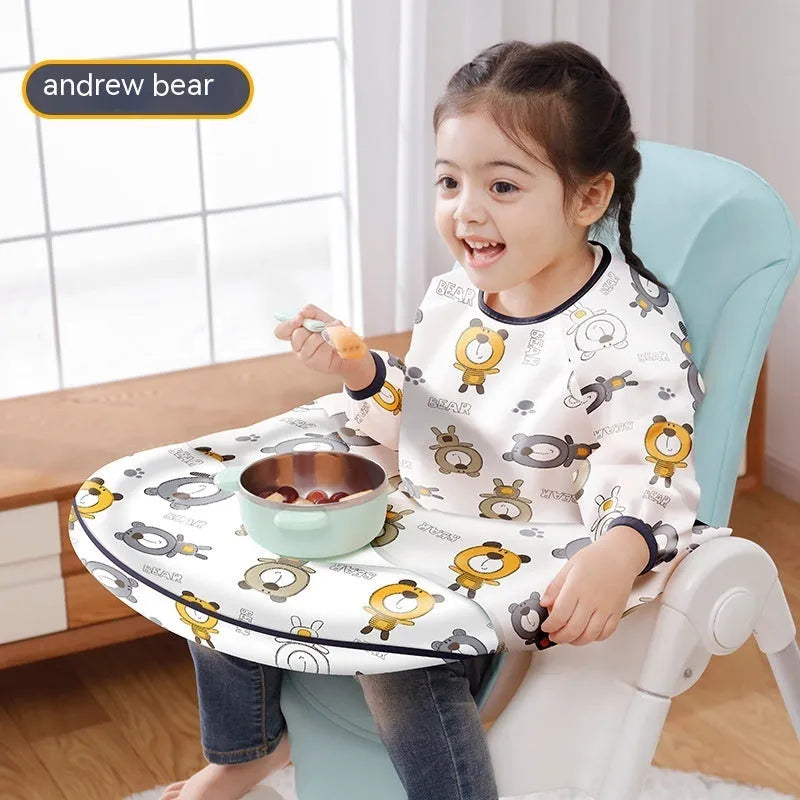 Ropa para silla de comedor, babero para comer para bebé, delantal resistente al agua y a la suciedad, desmontable