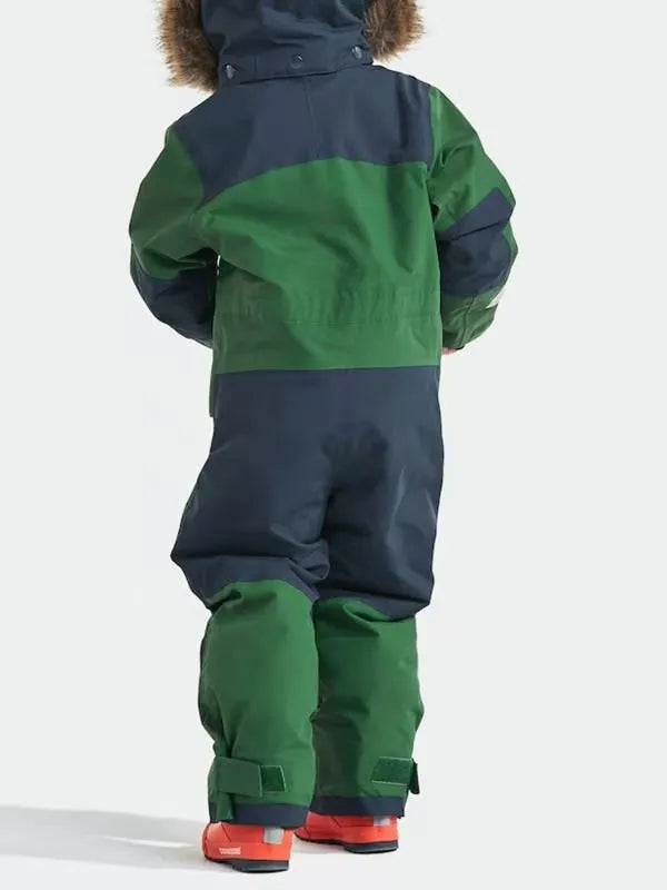 Windproof Waterproof Thickened Luminous Children's One-piece Ski Suit Boys' And Girls' Cotton-padded Clothes