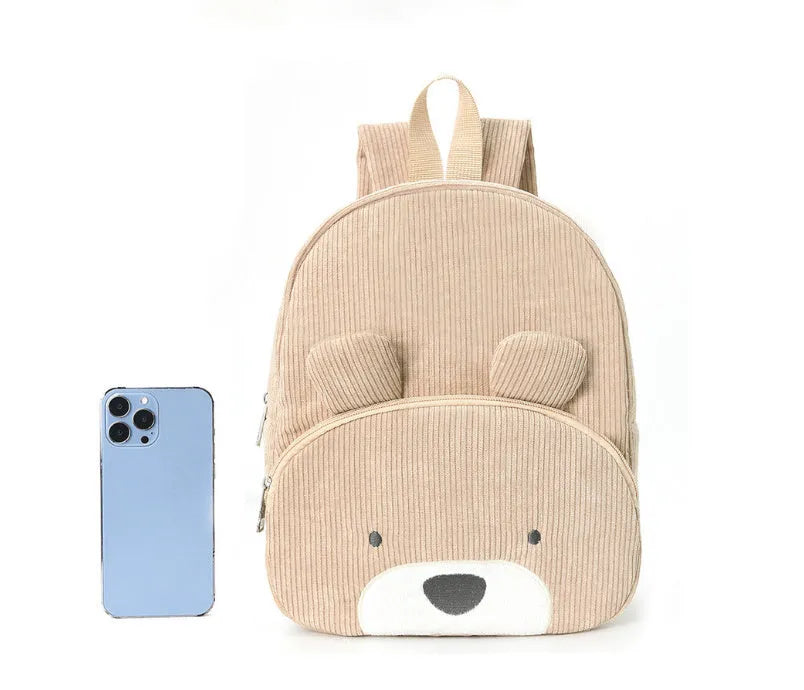 Mochila De Pana Con Oso Lindo Bordado