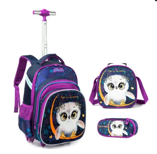 Three-piece Trolley Bag For Primary School Students