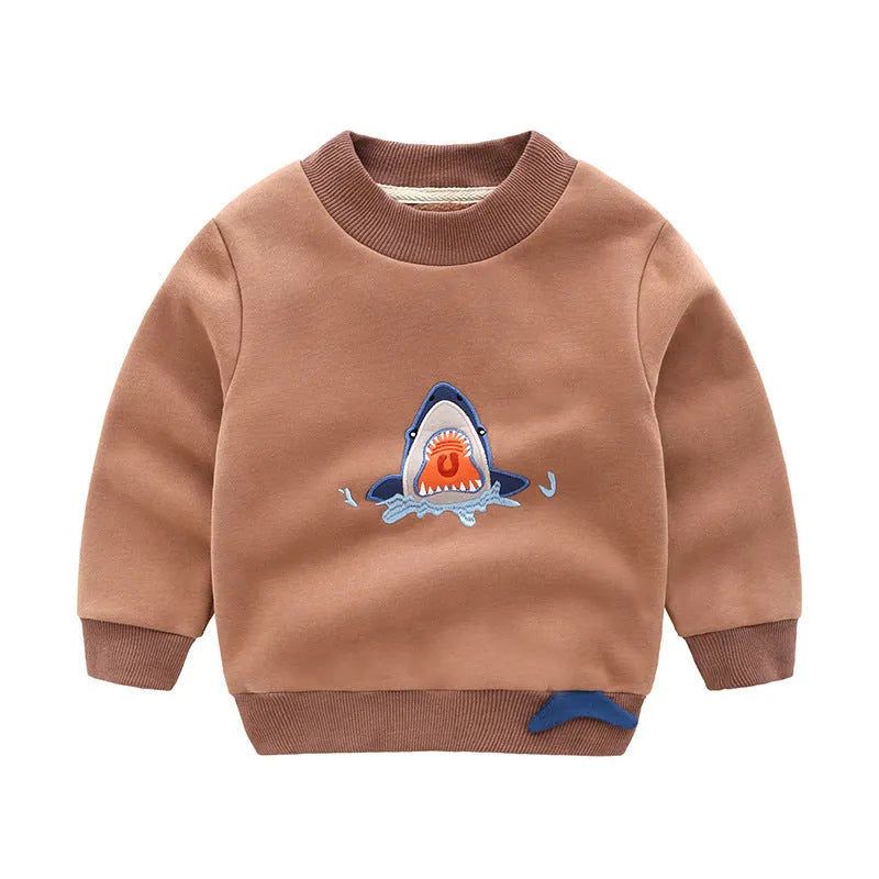 Sudadera coreana para niño con cachemira.