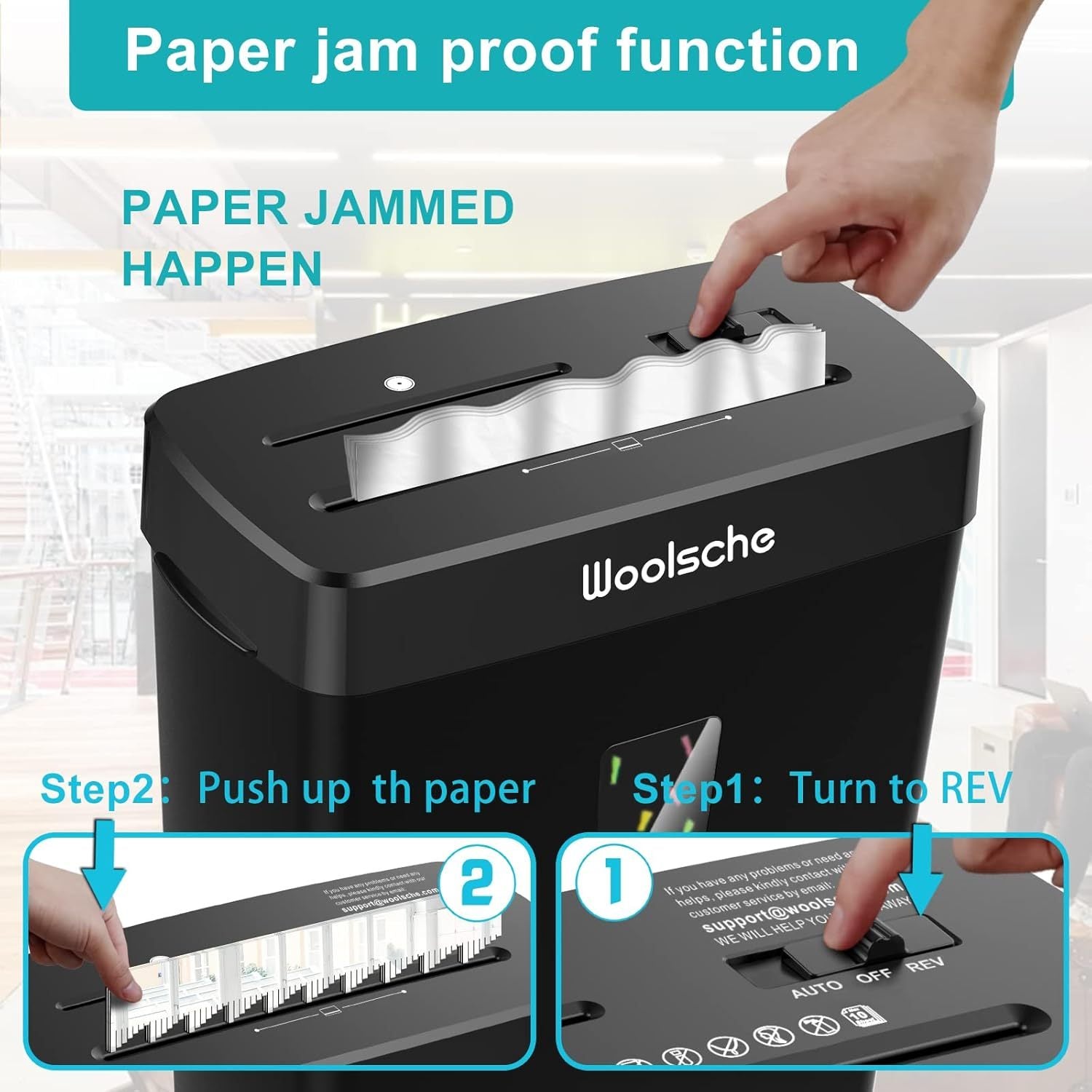 Paper Shredder -10 Sheets Of Paper Cut Horizontally With 3.43 Gallon Paper Basket - P-4 Security Level -3 Mode Designs - Shreds CDs And Credit Cards - Durable, Fast, Anti Paper Jam, Suitable For Home - Enfance-Heureuse