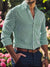 Ins Stripe Printed Long Sleeve Shirt Men Fashion Casual Lapel Button Top Clothing - Enfance-Heureuse