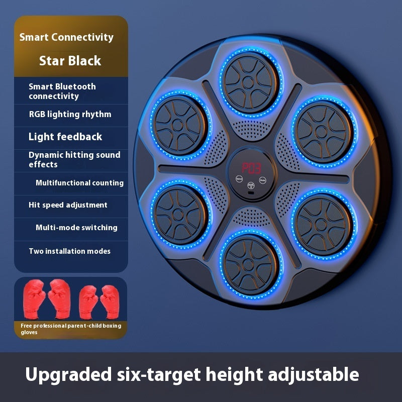 Music Boxing Machine Household With RGB Light Bluetooth-compatible Adults Mode Speed Adjustable For Indoor Kickboxing Karate Fitness Home - Enfance-Heureuse