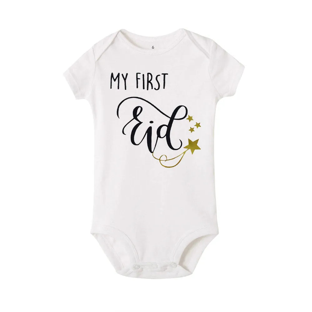 Star Letter Print Kids Romper Fashion