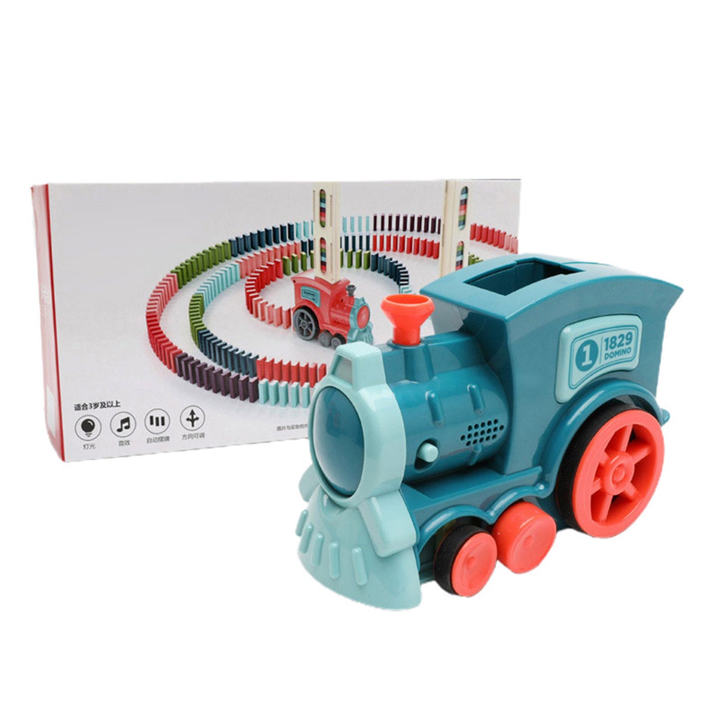 Domino Train Toys Baby Toys Car Puzzle Automatic Release Licensing Electric Building Blocks Train Toy - Enfance-Heureuse