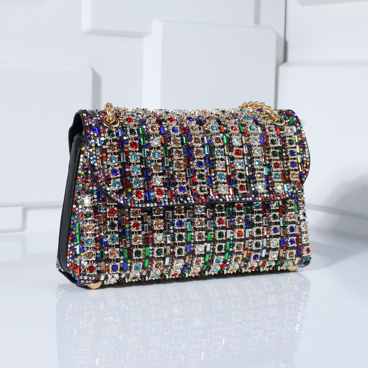 Fashion Crossbody Dinner Bag Diamond-embedded Hand Carrying - Enfance-Heureuse