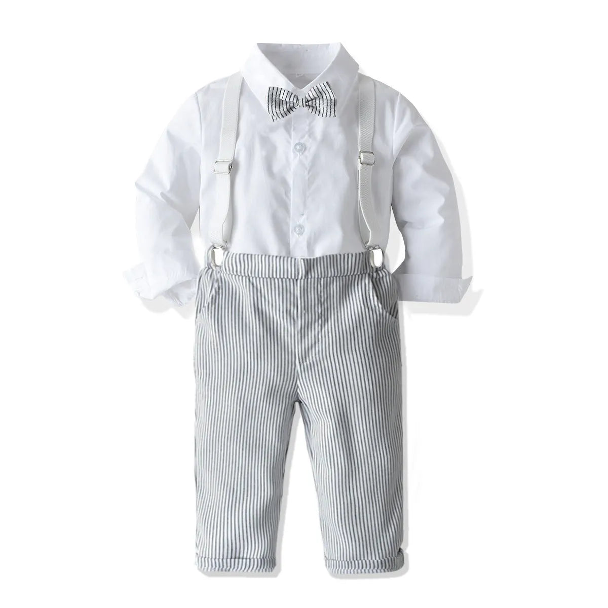 Boys Dress Formal Clothes Overalls Little Flower Girl Costume Spring and Autumn Set