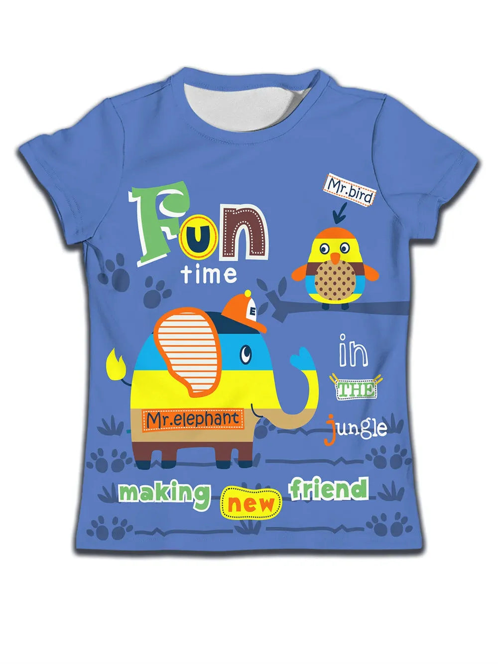 Children Boy T-shirt Clothes Casual Soft T-shirt Cute Cat Cartoon Pattern