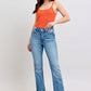 Judy Blue HW Tummy Control Vintage Wash Side Slit Slim Boot Jeans - Enfance-Heureuse