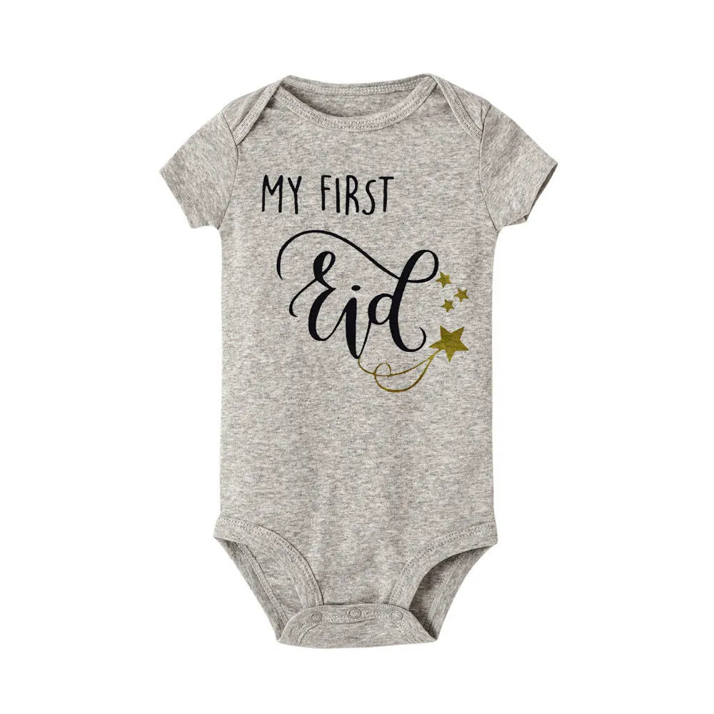 Star Letter Print Kids Romper Fashion