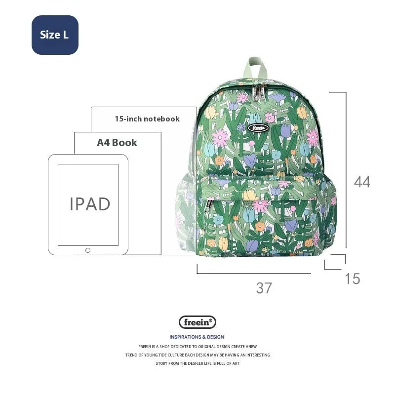 Original Niche Printed Backpack For Women