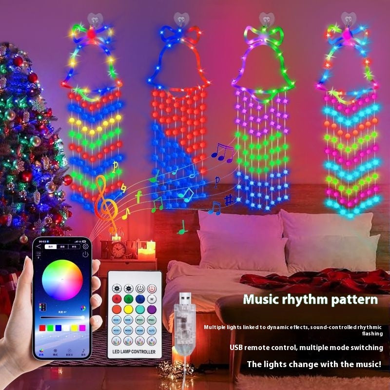 Christmas Bell Hanging Lamp Atmosphere Christmas Tree Decoration - Enfance-Heureuse