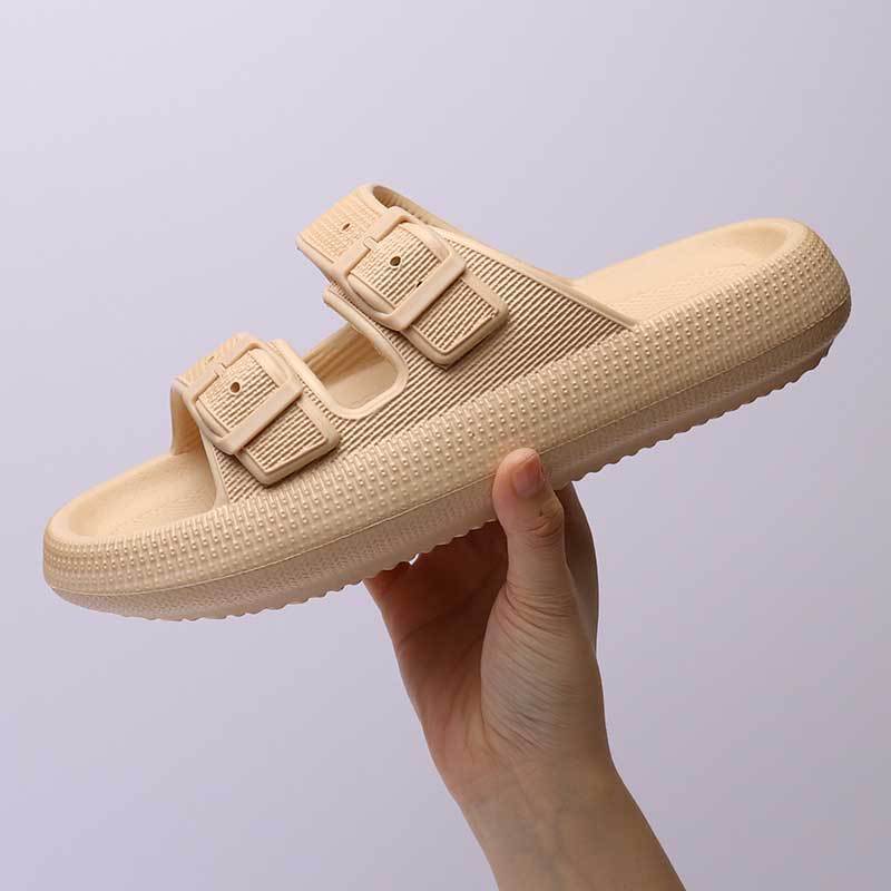 Platform Slippers Women's Summer Buckle Home Shoes Fashion Outdoor Wear Soft Bottom Sandals - Enfance-Heureuse