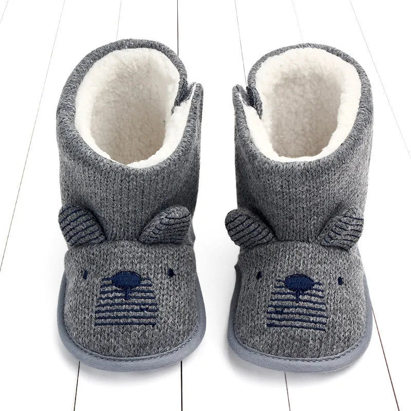 Bébé Laine Chaussures En Coton Chaud, Hiver Chaud Haut-dessus Chaussures