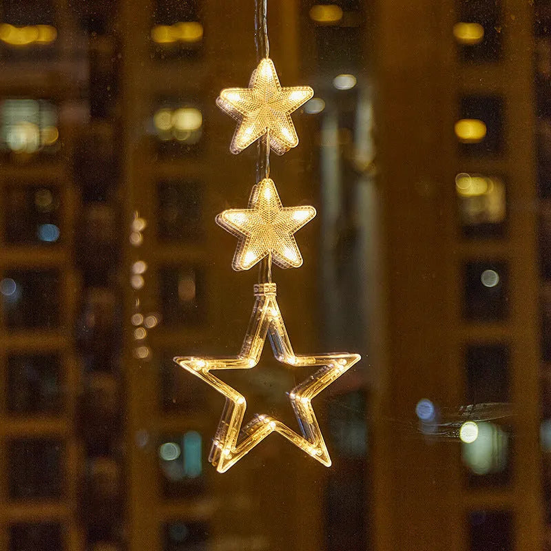 Christmas Atmosphere Layout Sucker Lamp Window Creative Decoration - Enfance-Heureuse