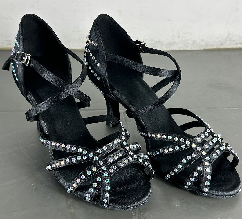 Diamond Latin Dance Shoes Women's High Heel Dancing Shoes - Enfance-Heureuse